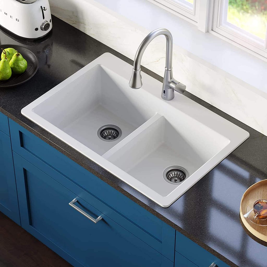 Karran Top Mount White Kitchen Sink