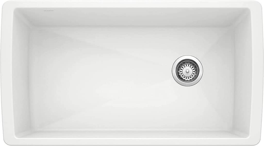 BLANCO White Kitchen Sink 441767, 33.5 X 18.5