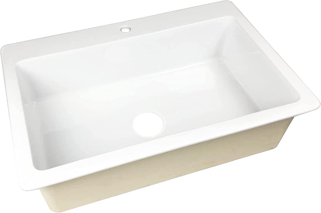 Sinkology White Kitchen Sink SK411-33FC-WH-1