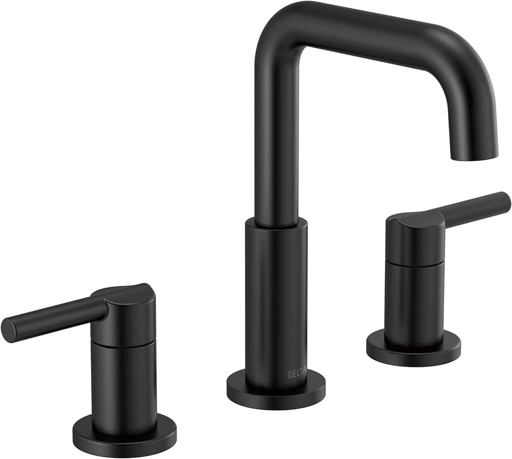 Delta Nicoli Widespread Black Bathroom Faucet
