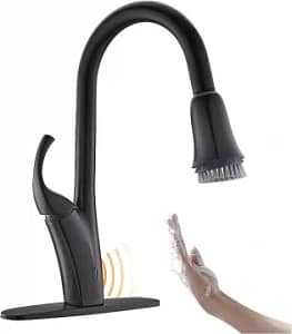 APPASO Touchless Matt Black Kitchen Faucet APS150TL-MB