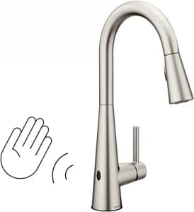 Moen Sleek Spot Resist Stainless Touchless Modern Kitchen Faucet 7864EWSRS