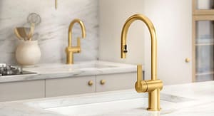 gold kitchen faucet