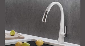 white kitchen faucet