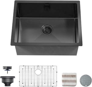 TORVA 25 Inch Black Kitchen Sink