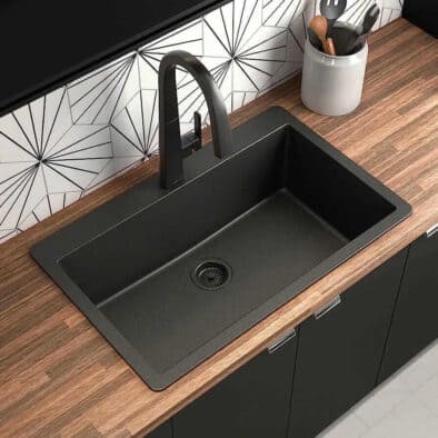 Moen Dual Mount Granite Kitchen Sink GGB3026B