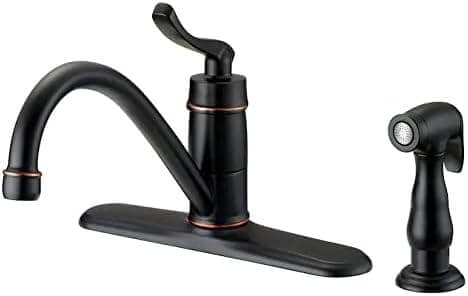 Laural 1-Handle Deck-Mount Low-Arc Kitchen Faucet Under $50