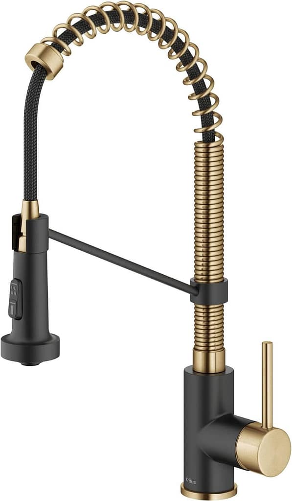 Kraus Black and Gold Kitchen Faucet