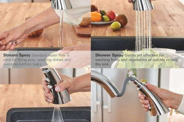 grohe zedra kitchen faucet Prep Triple Spray