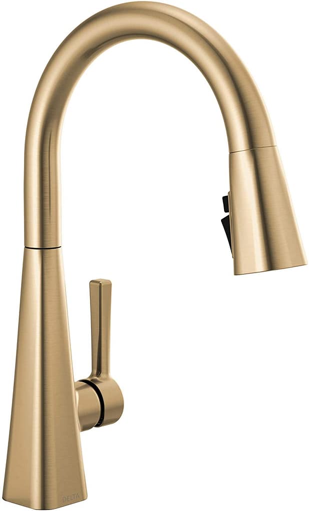 Delta Faucet Lenta Gold Kitchen Faucet 19802Z-CZ-DST