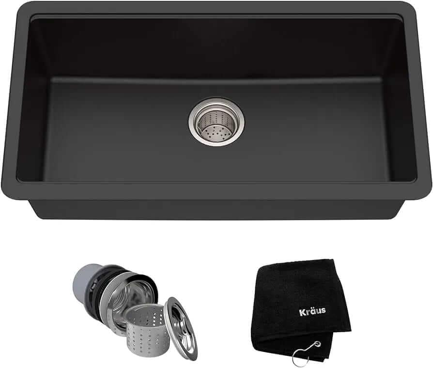 KRAUS Forteza KGU-413B 31 inch Undermount Black Kitchen Sink