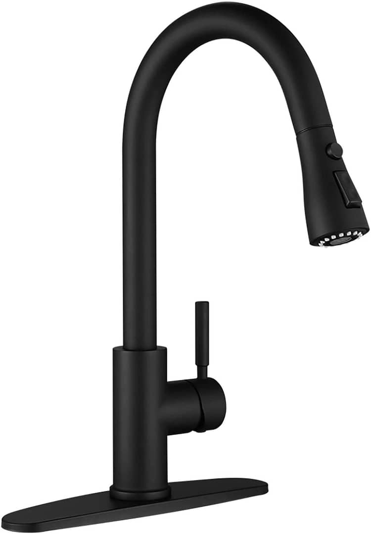 8 Best Black Kitchen Faucets For 2024 Tested By Experts   WEWE Black Kitchen Faucet 